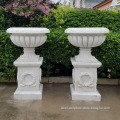 Hand  carving simple  style  flower pot Square garden decoration  stone flower pot